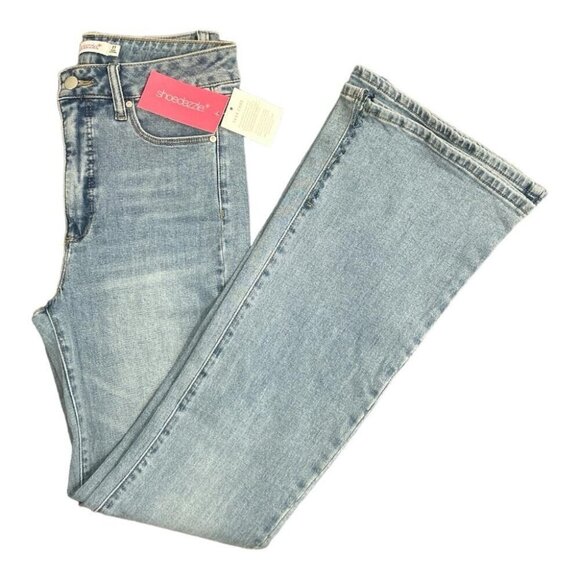 ✨Host Pick ✨ High Rise Stretch Flare Bootcut Jeans W/Side Slits W29 L31.5 - Picture 1 of 9